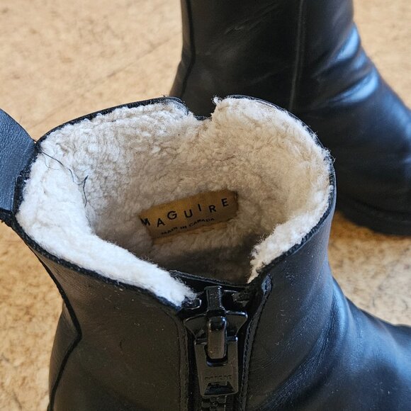 Maguire Shearling Lined Leather Winter Boots - Size 36 - Picture 5 of 8